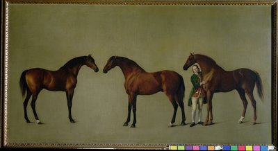 Whistlejacket and Two Other Stallions with Simon Cobb, the Groom by George Stubbs